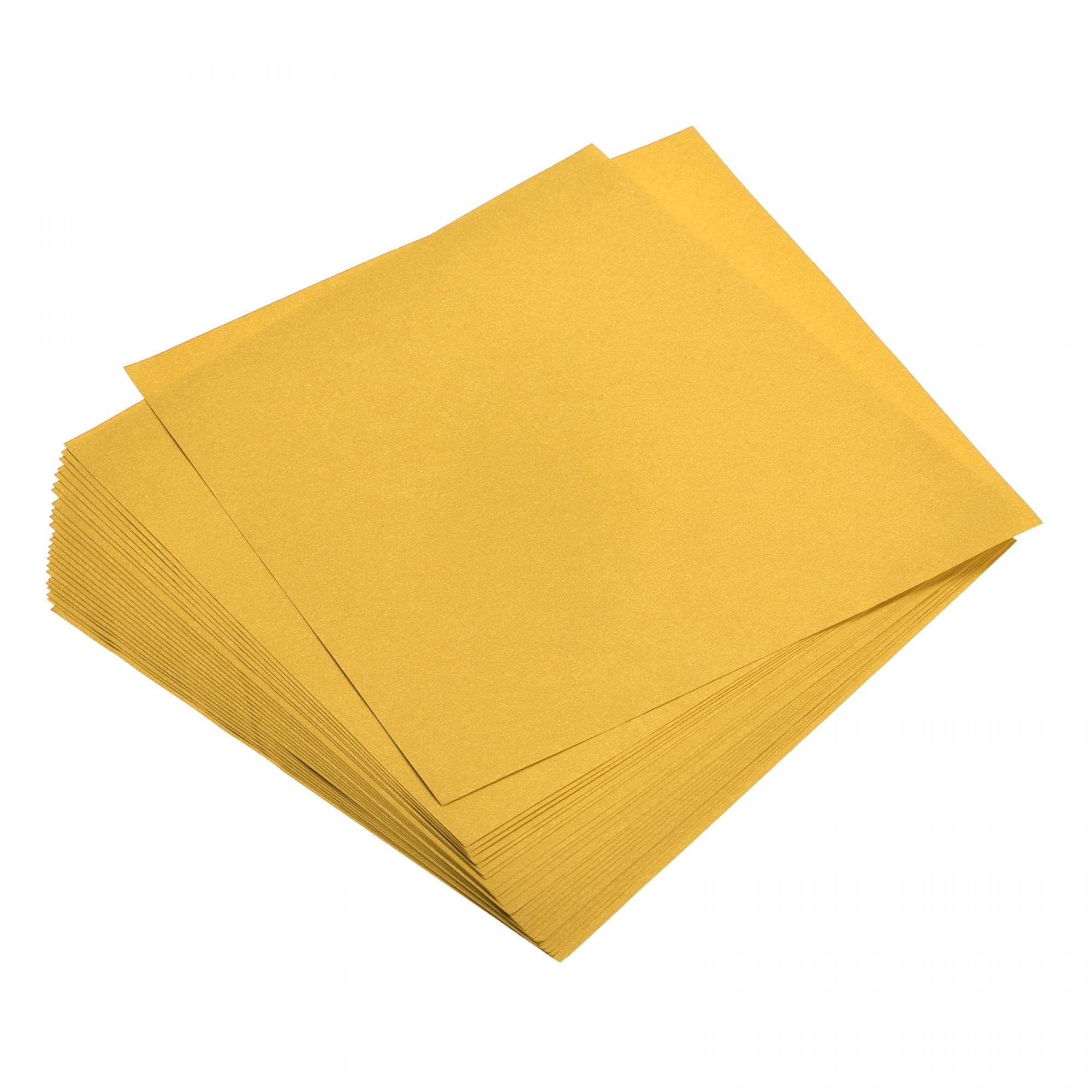 TOP-VIGOR 100 Sheets Coloured Origami Paper, 15cm x 15cm Double Sided, Handmade Craft Papers for DIY, Art Crafts, Drawing Cutting, Golden