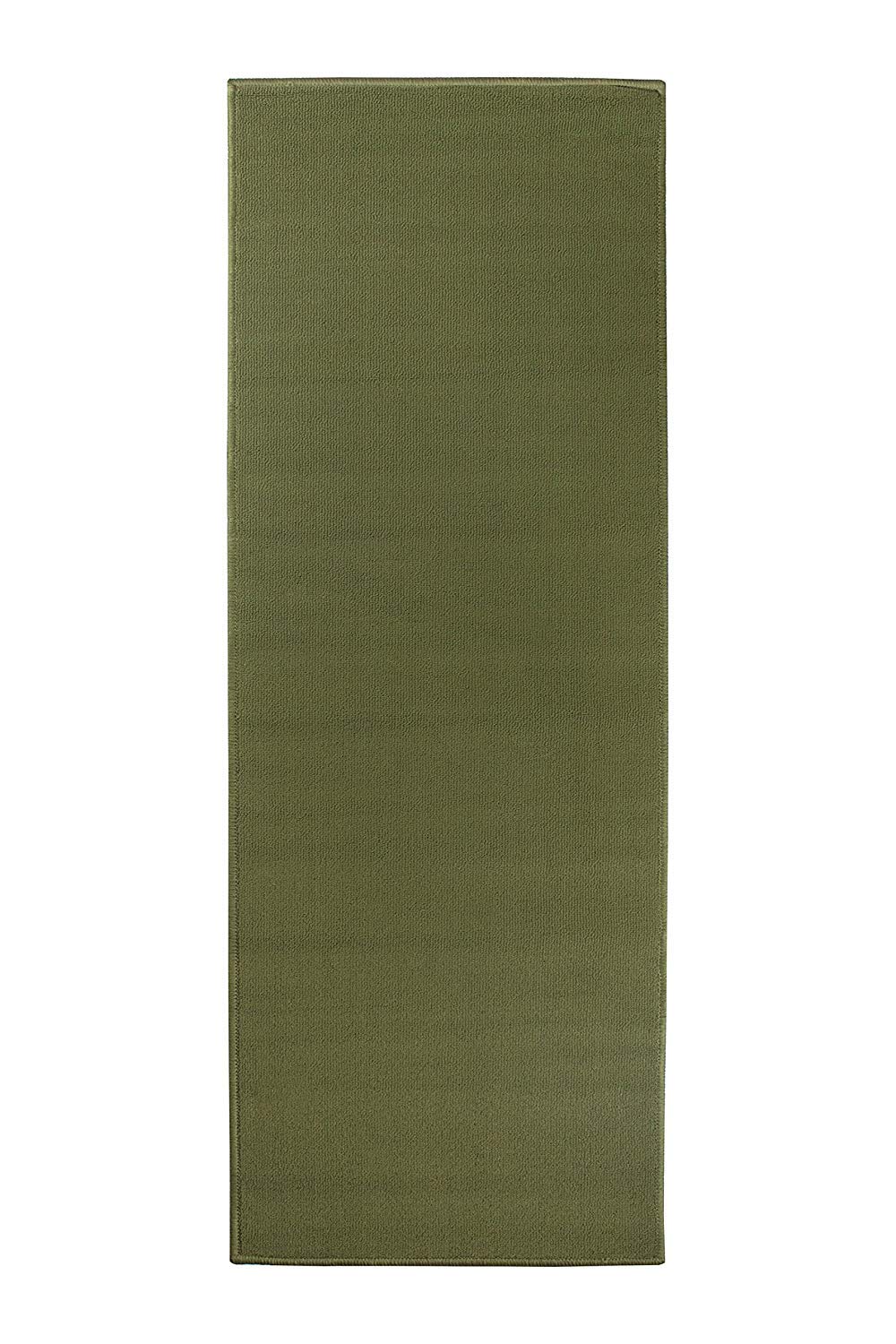 Ritz Accent Rug, 20-Inch by 60-Inch Runner, Olive Green
