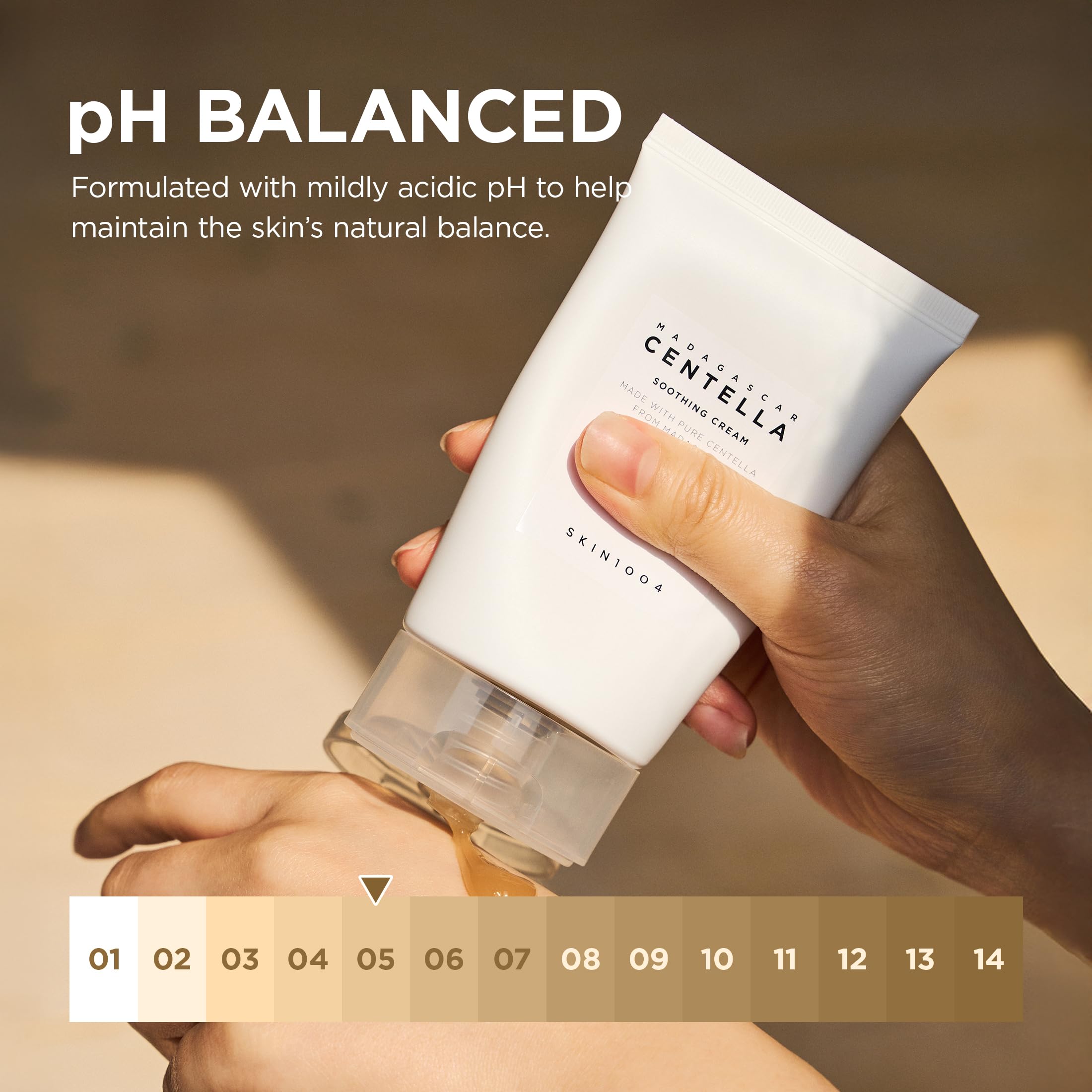 SKIN1004 Centella Soothing Cream 2.53 fl.oz, 75ml, Korean Face Moisturiser with Madagascar Centella Asiatica & Hyaluronic Acid, Hydrating Face Cream, Soothing Care, Cica Gel Cream, Korean Skin Care