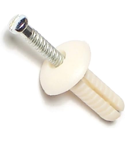 100-Pack Nylon Mushroom Drive Anchors – 1/4" X 1" Masonry Anchors For Walls & DIY Projects