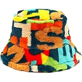 Fuzzy Bucket Hat for Women Furry Fur Bucket Hat Winter Warm Plush Fisherman Fluffy Sherpa Bucket Hats