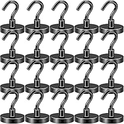 DIYMAG Black Magnetic Hooks, 118 LB Heavy Duty