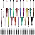 Joyberg 15 PCS Beadable Pens, Beadable Pens Bulk Colored Plastic, Black