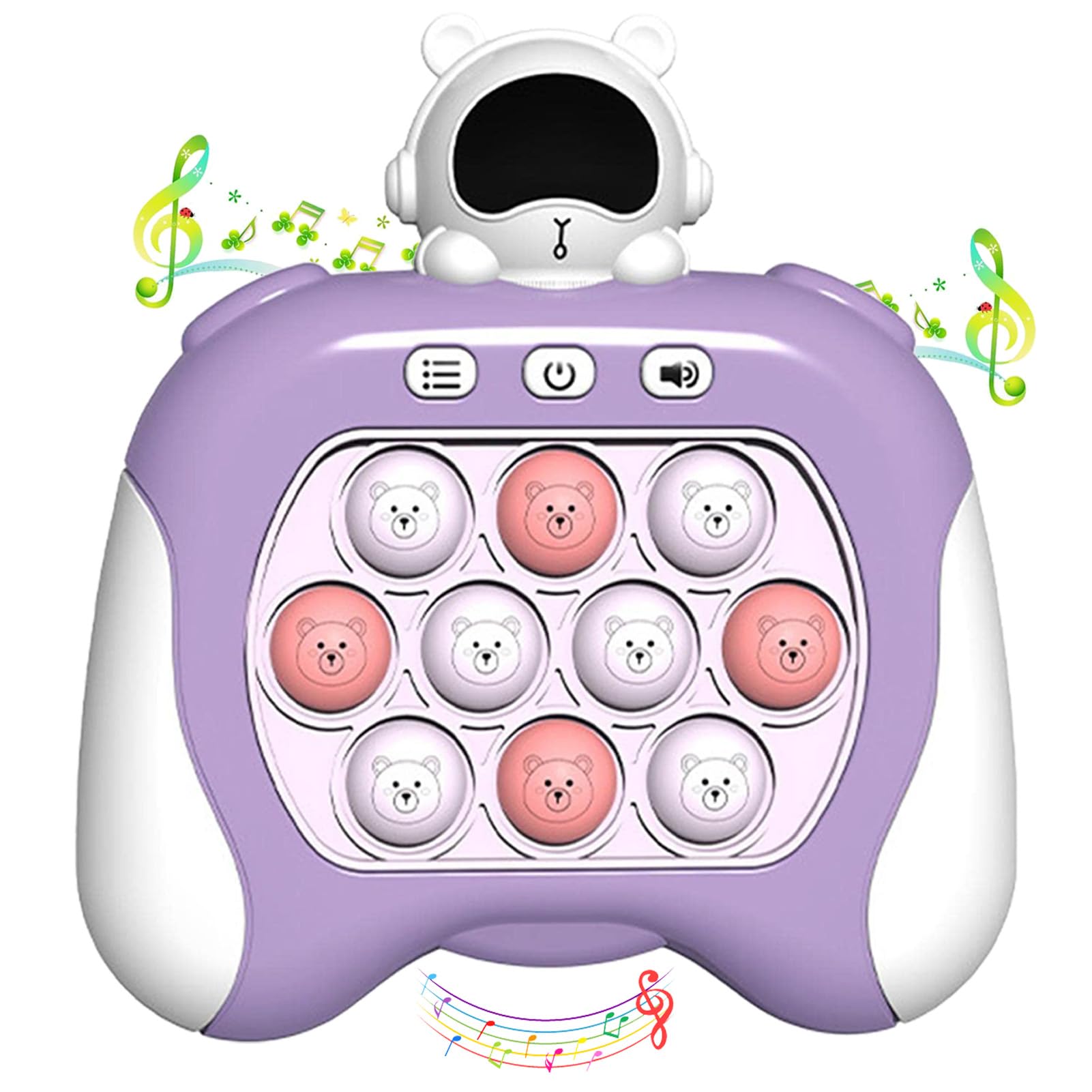 Photo 1 of Upgraded Fast Push Pop Game Light Up Fidget Toy for Kids Ages 3-12 Quick Push Bubble Pop Puzzle Games Handheld Pocket Sensory Toys Gifts for Kids 3 4 5 6 7 8+ Years Old Boys Girls Teens Purple