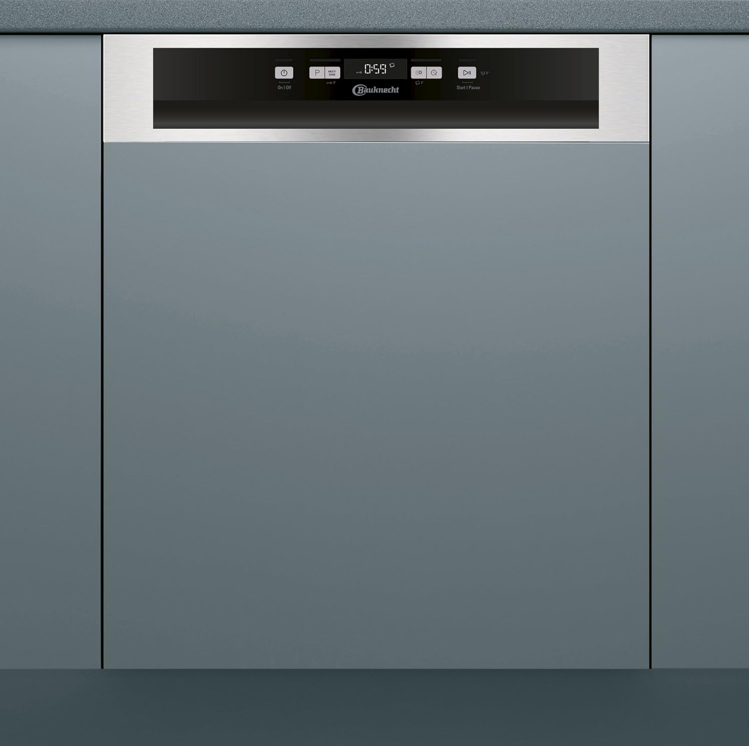 Bauknecht BBC 3C26 X Geschirrspüler teilintegrierbar, A++, 60 cm, 265 kWh/Jahr, 14 MGD, Startzeitvorwahl, Option Multizone