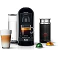 Nespresso Vertuo Plus Coffee and Espresso Maker by Breville, Ink Black with Aeroccino Milk Frother