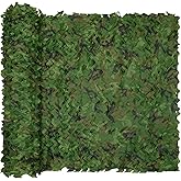 HYOUT Camo Netting Bulk Roll Camouflage Net Ghillie Hunting Blind Camping Sunshade, Military Army Party Decoration, Woodland Camo 5x65.6ft