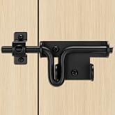 EVCUHASL Slide Bolt Gate Latch with Padlock Hole, Heavy Duty Sliding Bolt Door Lock Hardware for Wooden Fence, Shed Gates, Barn Doors, Backyard Gate, Bolt Latch with Black Finish, 1 Pack