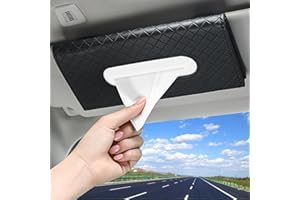NON-SQUARE Car Tissue Holder, Premium Leather Plaid Sun Visor Tissue Holder, Car Visor Napkin Holder, Hanging Tissue Holder f