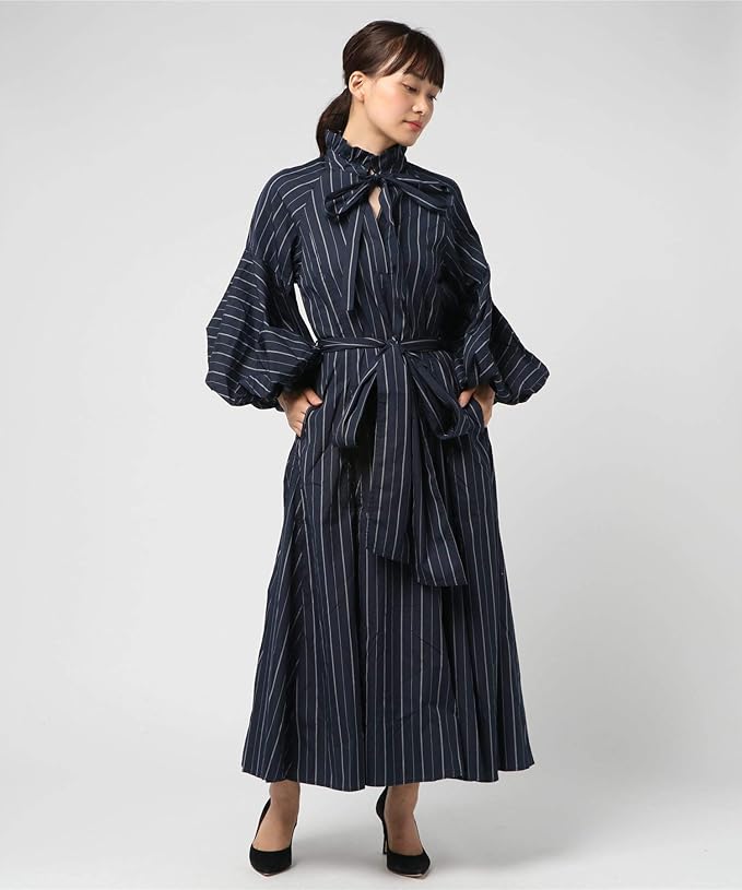 Amazon Co Jp リー マシュー Lee Mathews ワンピース 0 インディゴブルー 服 ファッション小物