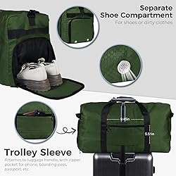Fmeida 65L Duffle Bag with Shoes