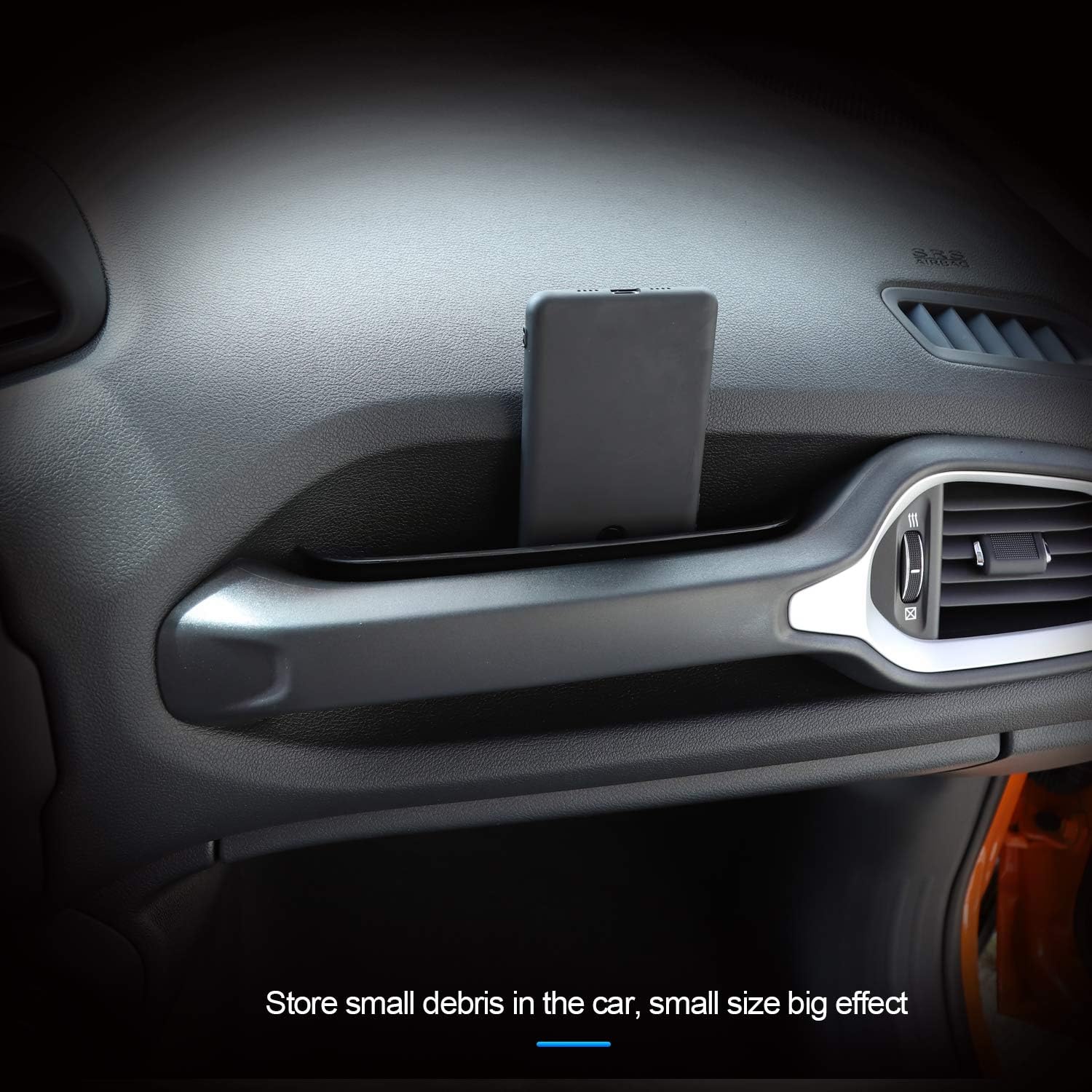 JeCar for Jeep Renegade Grab Handle Storage Box Passenger Grab Bar Storage Organizer Tray for