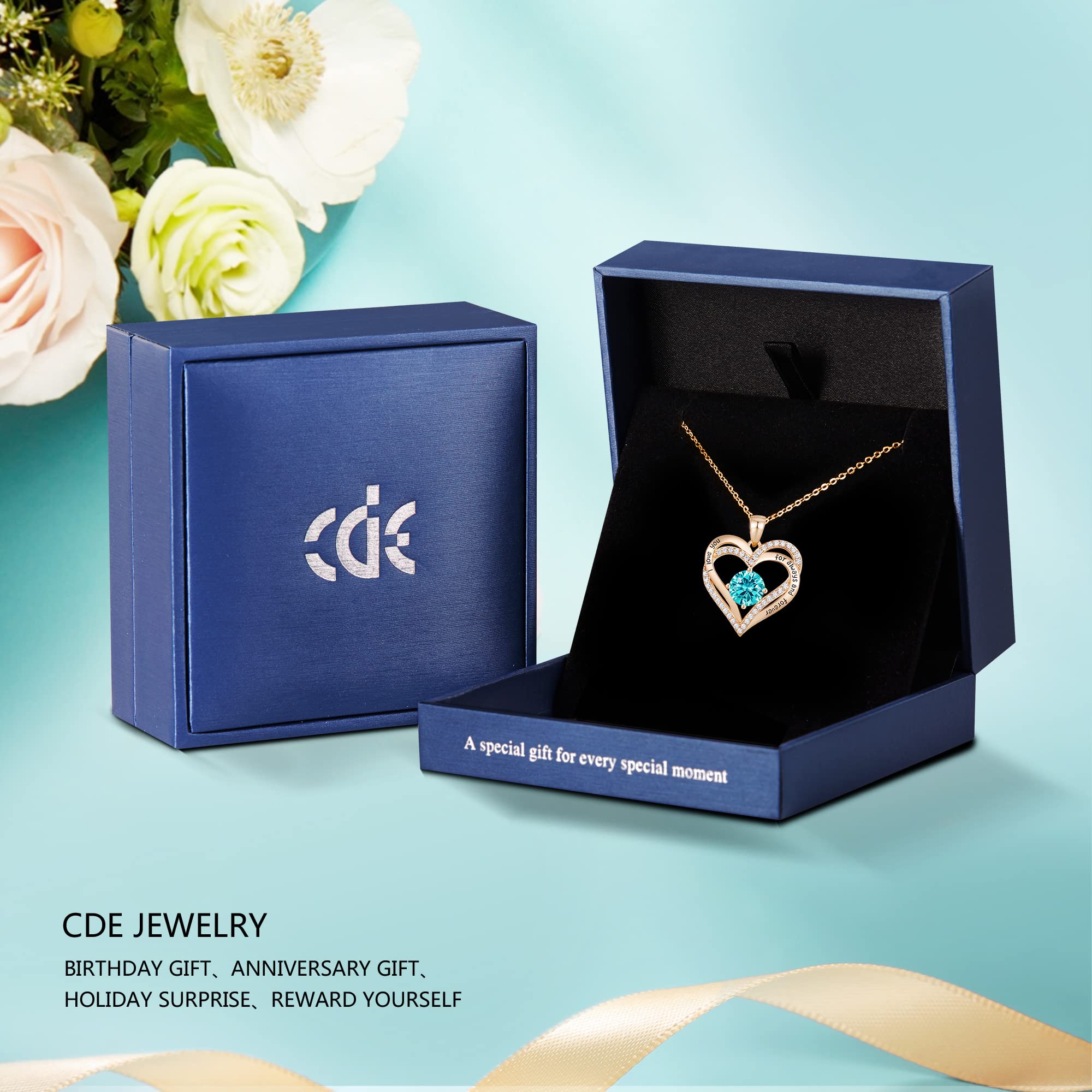 CDE Forever Love Heart Pendant Necklaces for Women