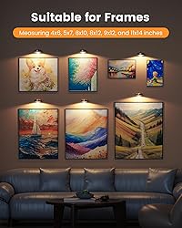 Picture Lights for Wall,Wireless 2000mAh
