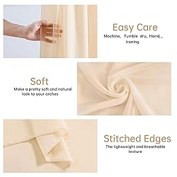 PARTISKY Wedding Arch Draping Fabric,2 Panels 18FT