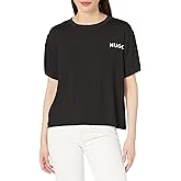 Hugo Womens Relaxed Fit Contrast Logo T-Shirt
