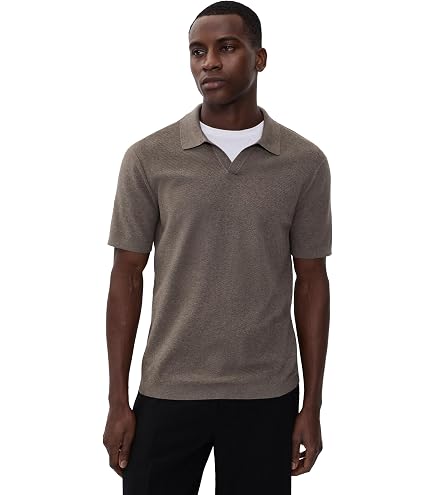 Theory Men's Delroy Polo in Double Pique Jersey, Baltic, XS at