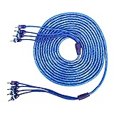 Skar Audio 17-Foot 4-Channel Twisted Pair RCA