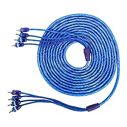 Skar Audio 17-Foot 4-Channel Twisted Pair RCA