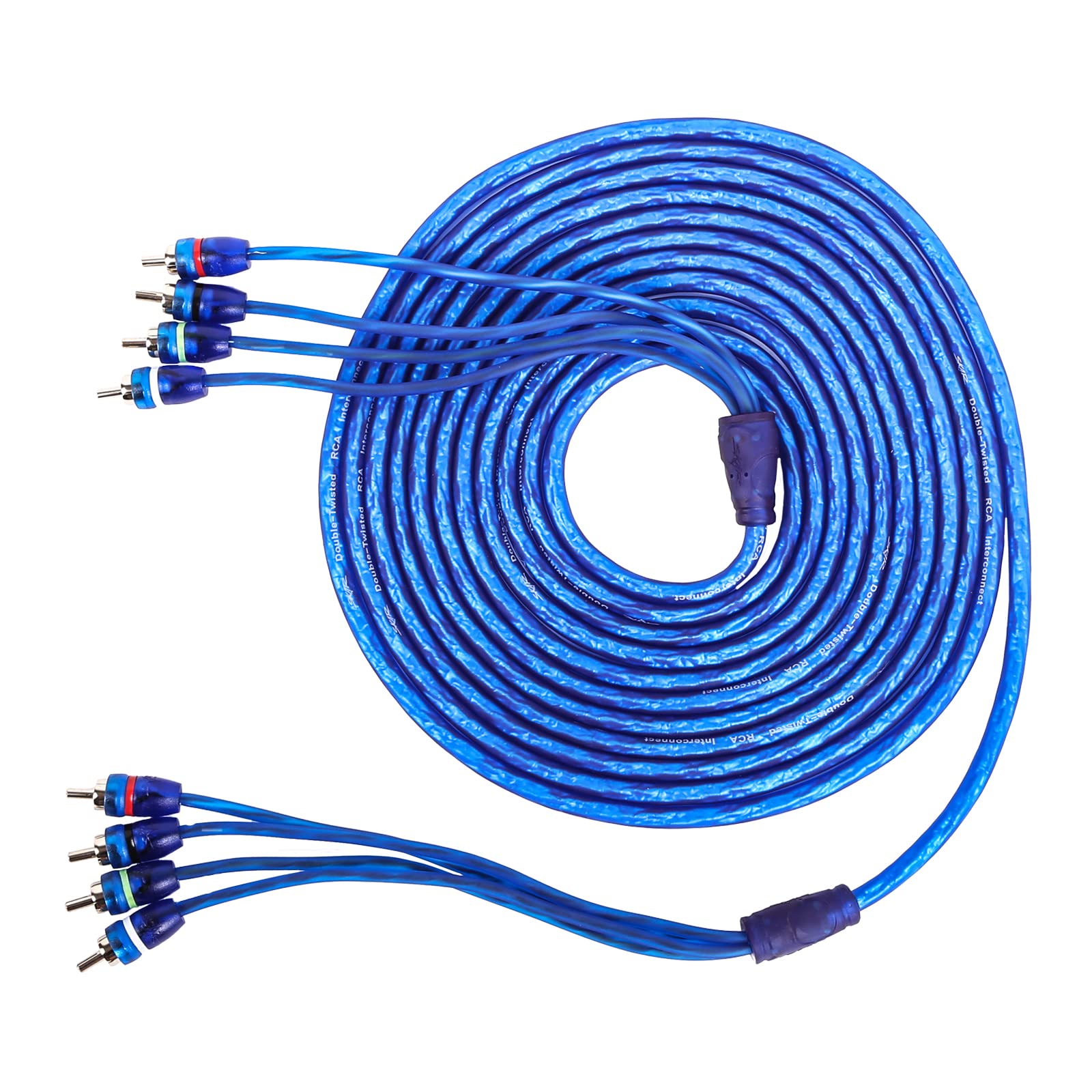 Skar Audio 17-Foot 4-Channel Twisted Pair RCA