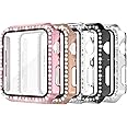 Simpeak 5 Pack Bling Screen Protector Case Compatible with Apple Watch 38mm 42mm 40mm 44mm 41mm 45mm Series 10 42mm 46mm, Protector Case Replacement for iWatch Series 10 9 8 7 6 5 4 3 2 1 Ultra 1 2 (40mm)
