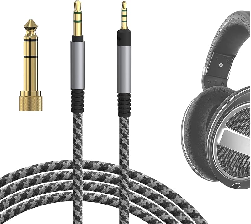 GEEKRIA Braided Nylon Audio Cable 3.5mm to 2.5mm for Sennheiser HD