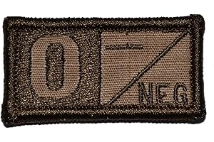 TACTICAL GEAR JUNKIE O Negative Blood Type 1x2 inch Patch - Coyote Brown