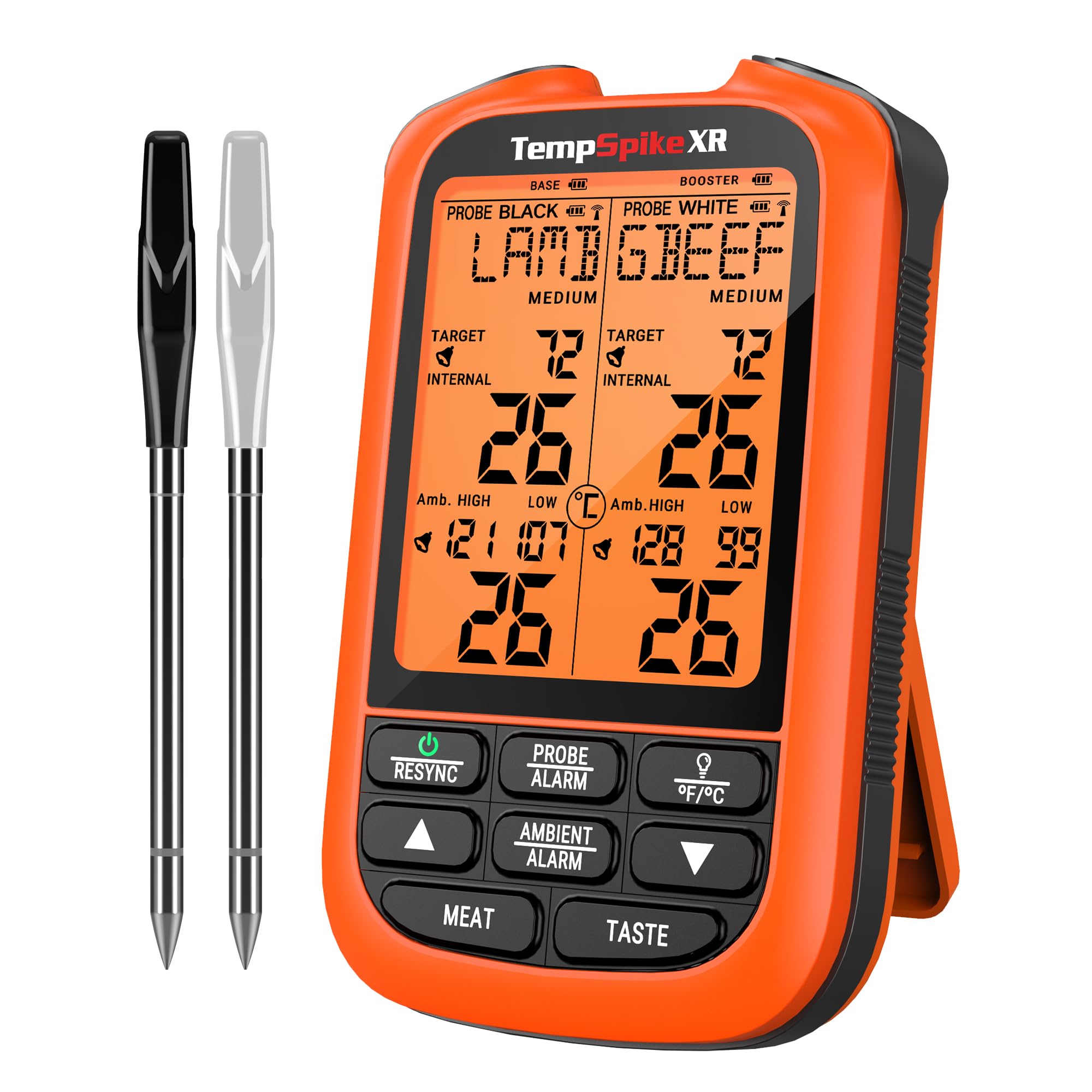 ThermoPro TempSpike XR Wireless Meat Thermometer up to 300M, with 2 Ultra-Thin Wireless Meat Probe, Smart Meat Thermometer Digital for Rotisserie, Smoker, and Kitchen Cooking Thermometer