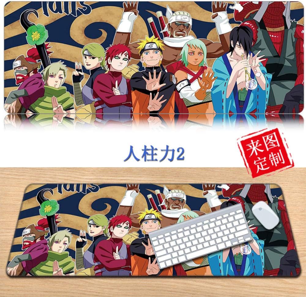 Mouse Pad One Piece Naruto Anime Mouse Pad PC Gaming Computer Mousepad Large Desk Mat,90x40x0.3cm