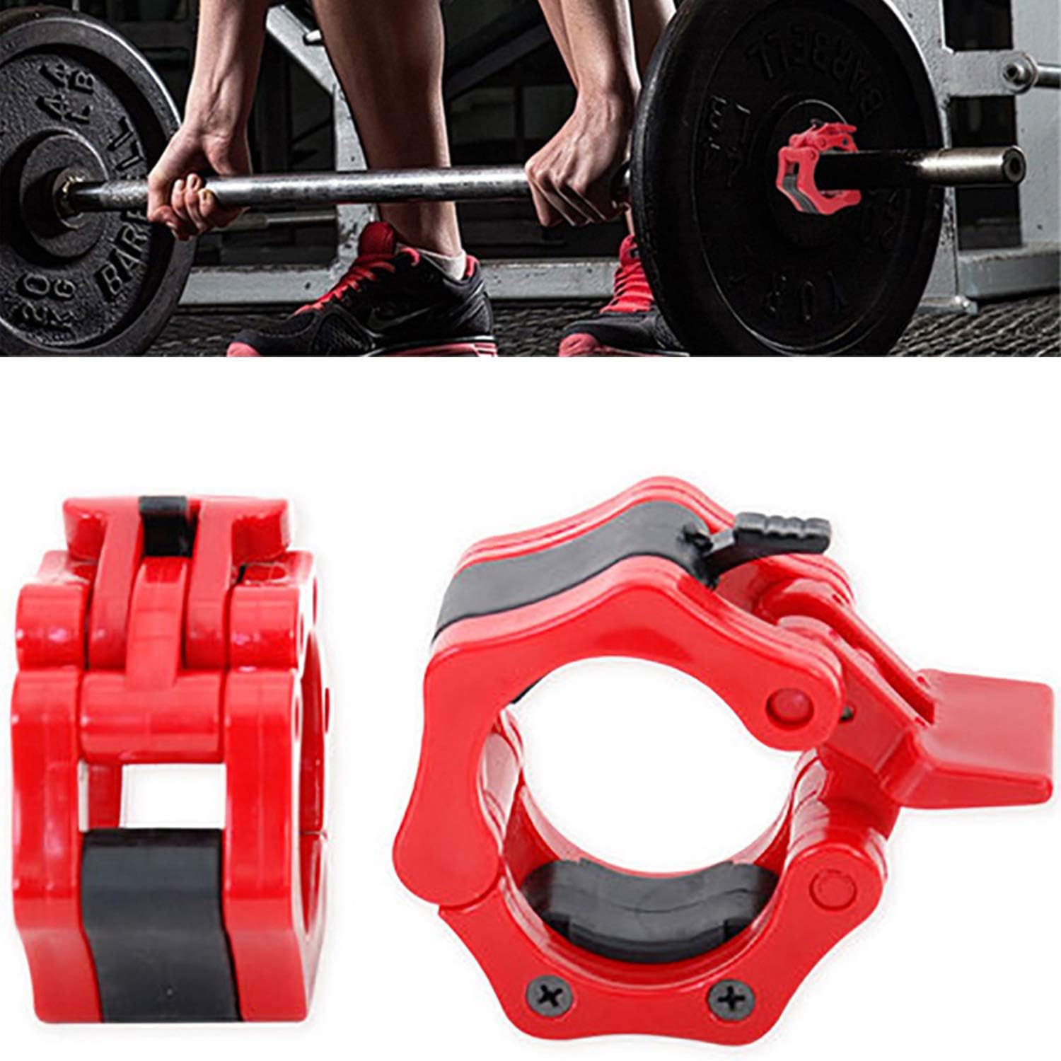 VANELL 2pcs Barbell Collars NonSlip Quick Release Pair of