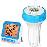 TempPro TempAir Wireless Pool Thermometer Floating Easy Read with Batteries | 500FT, 0.9&deg;F Accuracy, IPX8 Waterproof Rated, Digital Floating Pool Thermometer Wireless for Cold Plunge, Hot Tub, Spa
