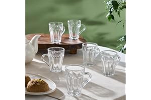 Karaca Leylak Glass Tea Set, 175 ml, 6-Piece, Transparent, Classic Style