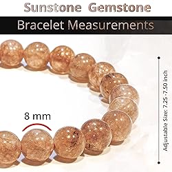 Sunstone Crystal Bead Bracelet – Healing Crystal