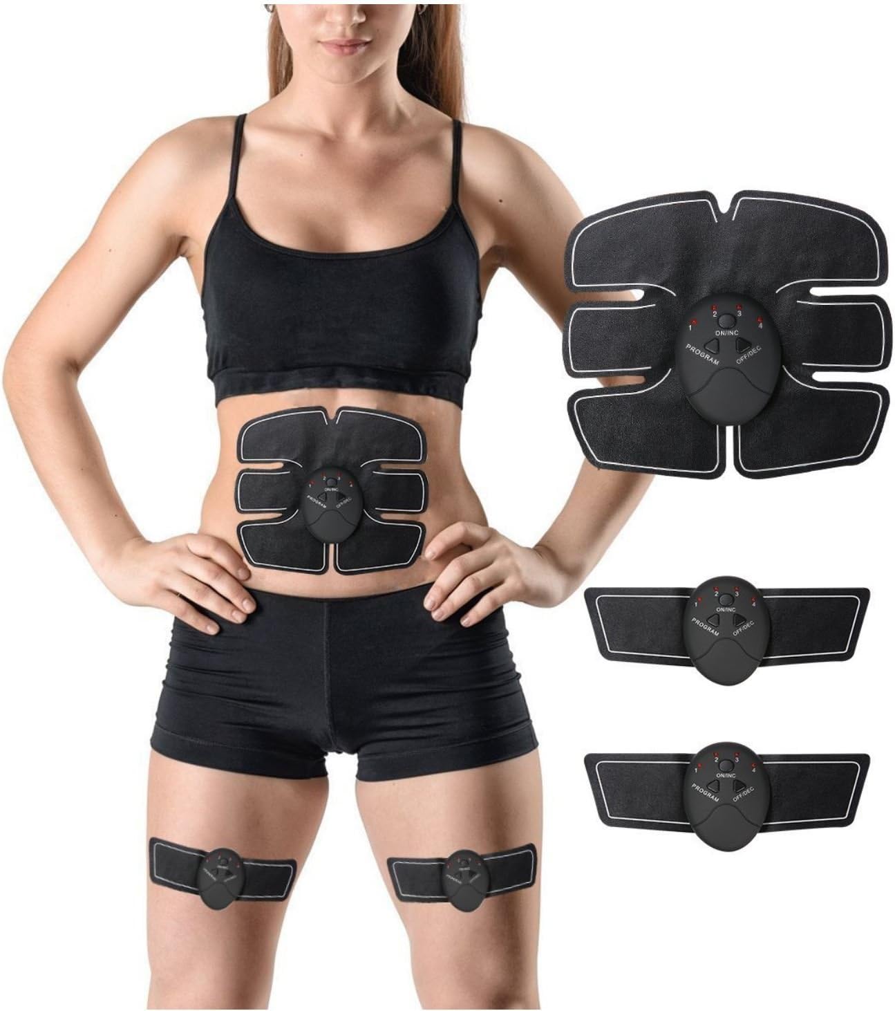 Muscle Toner URFitnessX Abdominal Waist Toning Trainer Belt EMS Slim 6 Pack Ab Fat Burner Wireless Body Gym Workout Home Office Fitness Equipment For Abdomen Arm Leg Men Women