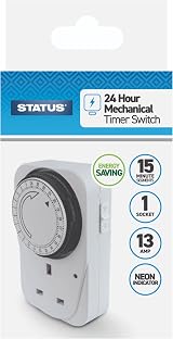 STATUS Timer Switch 24 Hour Segment Timer Light Switch White UK Plug 24HT16 view 6