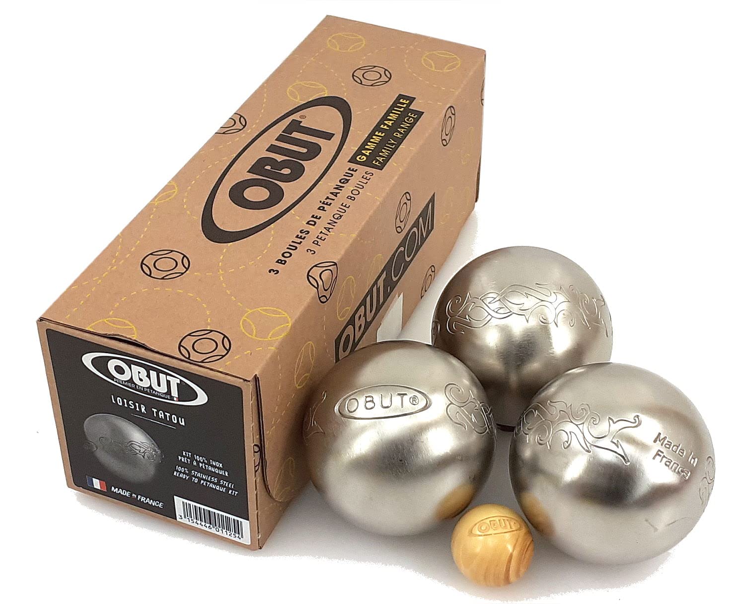 Obut Leisure Stainless Steel Tatou, Set of 3 Balls