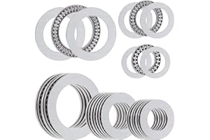 Mardatt 24 pcs 3 Type Thrust Needle Roller Bearings with Washers, AXK3552, AXK2035, AXK2542 Chromium Steel Rollers for Automobiles, Pump, Machine Tools