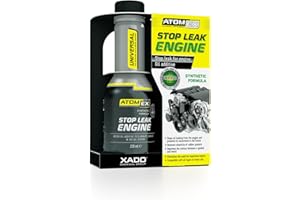 XADO ATOMEX Oil Additive Stop Leak Engine - Restore Seal and Gaskets, Treatment for Car Engine High Mileage or Rear Main Seal, Best Stopper Leaks Reseal (Bottle, 250 ml)