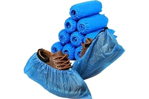 TYPHEERX Shoe Covers Disposable, 50 Pcs Non Slip Waterproof Premium Shoes Protectors Coverings Booties Covers for Offices,Hom