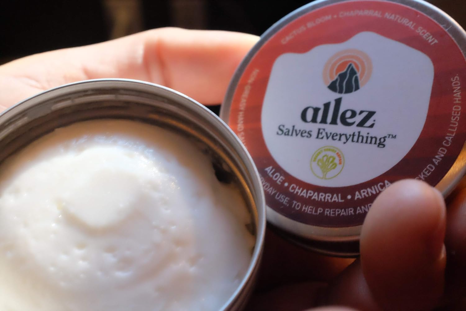 allez outdoor | Salves Everything Hand Salve | Non greasy hand cream to repair and heal nicked and calloused hands | PH Balanced Lotion | Desert Series | Chapparal and Cactus Bloom Scent | 1.5 oz. : Beauty