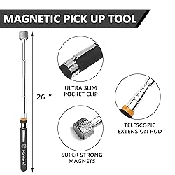 Mulwark 5 pcs Telescoping Magnetic Pickup Tool with