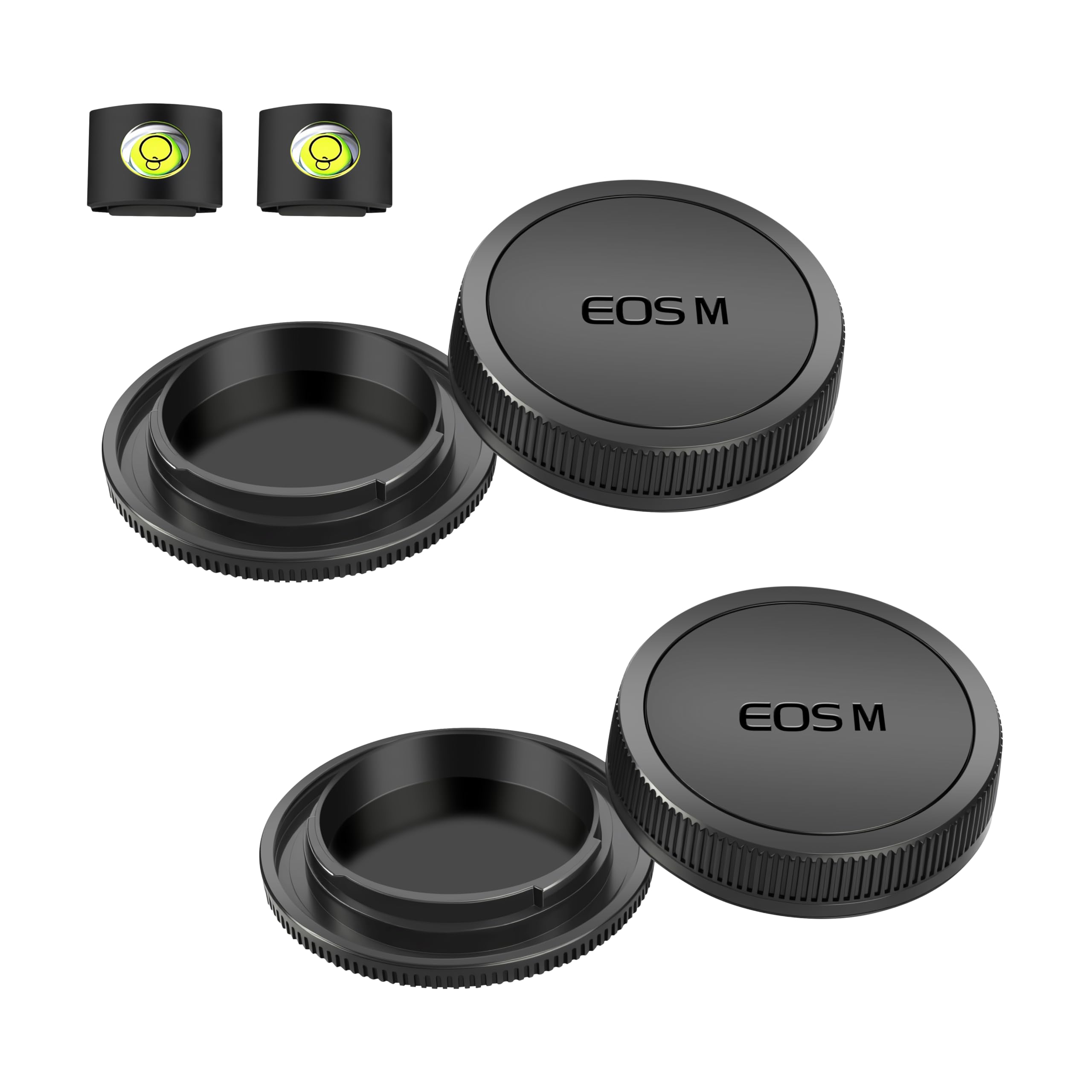 Photo 1 of [3 Pack] Body Cap & Rear Lens Cover for Canon EOS M50 Mark II M200 M100 M50 M6 Mark II M6 and More Canon EF-M Mount Camera and Lens