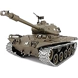 Modified Edition 1/16 2.4ghz Remote Control US M41A3 Walker Bulldog Tank Model(360-Degree Rotating Turret)(Steel Gear Gearbox)(3800mah Battery)(Metal Tracks &Sprocket Wheel)