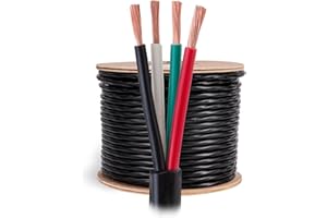 Cables Direct Online Speaker Wire 14 Gauge, 250 ft for Outdoor and Indoor Use, 14/4 CCA (Copper Clad Aluminum) Stranded Bulk Audio Cable, In Ground Direct Burial Waterproof and UV Resistant