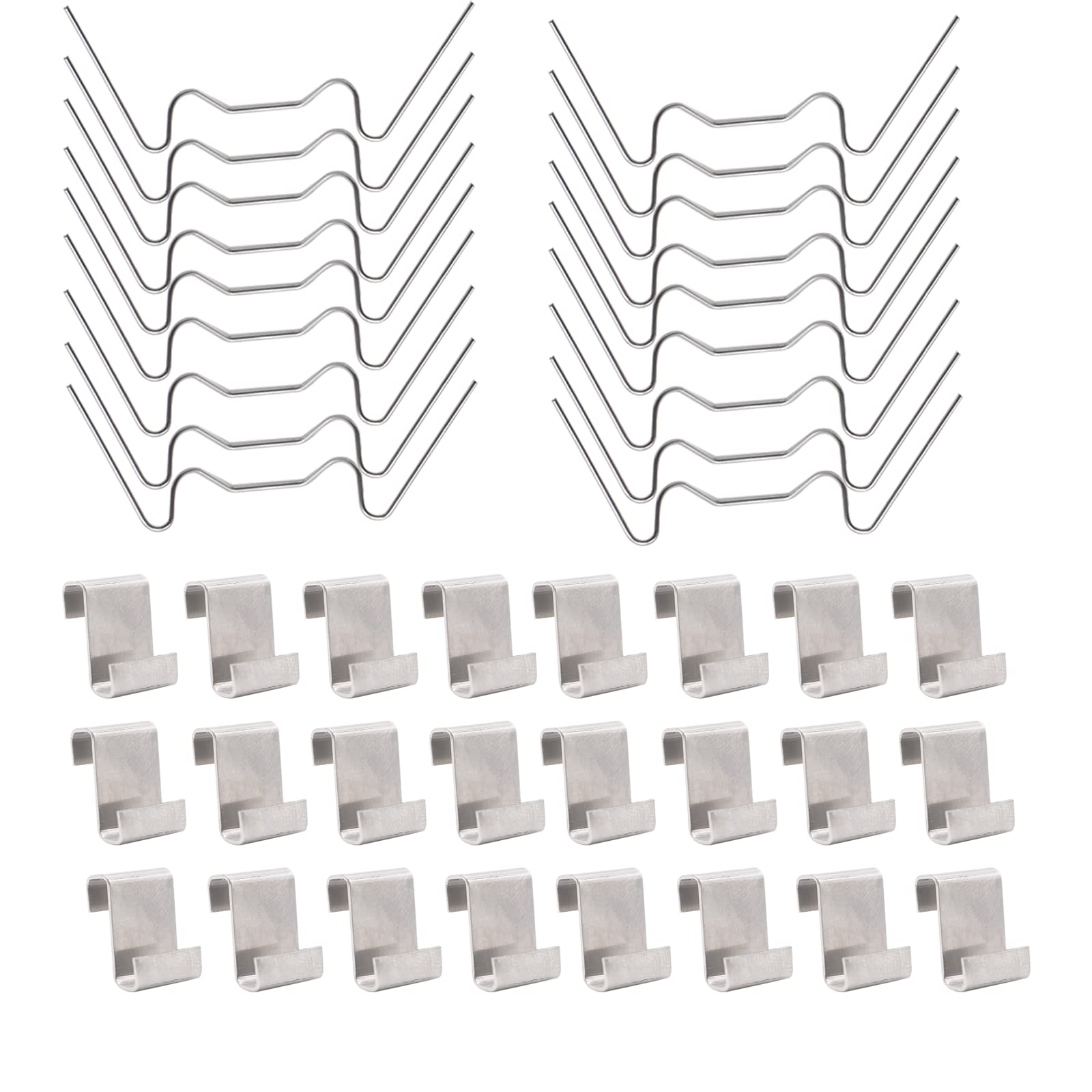 TRIXES 100pc Greenhouse Glass Pane Brackets/Clips for Fixing Shed Windows/Glass, Plastic, Polycarbonate or Perspex Sheets in Place – Small Aluminium Accessories for Greenhouses Window Replacement clip