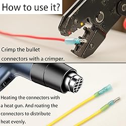 Feggizuli 110pcs Heat Shrink Bullet Wire Connectors