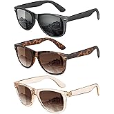 MEETSUN Polarized Sunglasses for Women Men Classic Retro Trendy Driving Sun Glasses UV400 Protection (3 Pack)