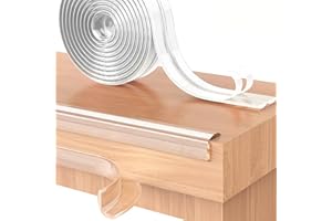 Baby Proofing Edge Guards, (Length 5M, Width 1x1cm), Clear Silicone Soft Edge Protector Strip for Child Safety, Pre-Taped Str