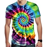 Srcnhim Casual Tiger Graphic T-Shirt for Men Novelty Animal Pattern Short Sleeve Shirts, Small