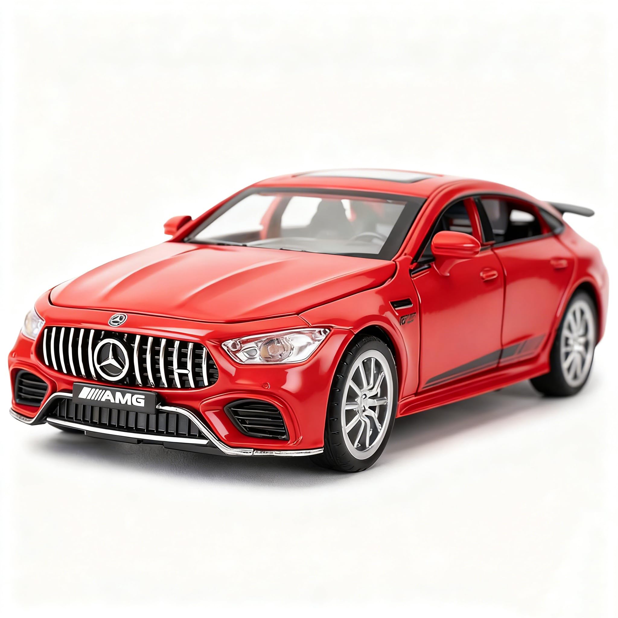 TGRCM-CZ 1/32 Diecast Car Compatible with Benz AMG GT63 Model Car Pull Back with Sound and Light Toy Car for Boys Girls Adult Gift(Red)
